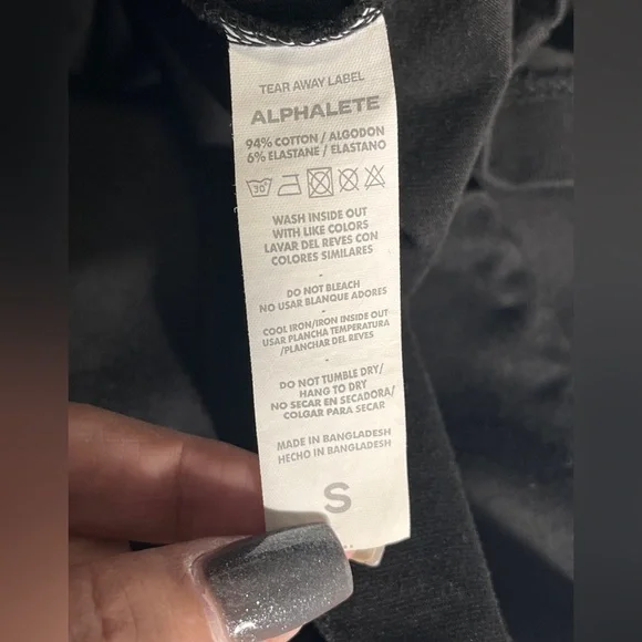 Alphalete PBNS Athletic Black Crop Top Small - Picture 8 of 8